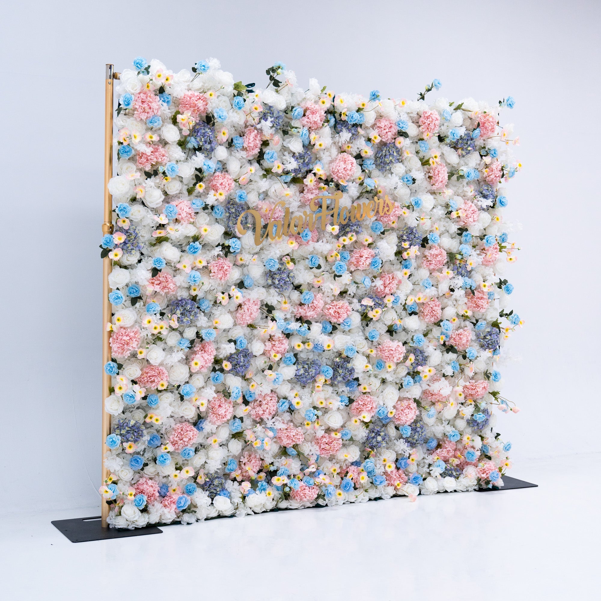 ValarFlowers Pastel Blue. Pink and White Floral Backdrop: A Dreamy Elegance for Weddings and Special Occasions And Proposals and Outdoor Events and Photography - VF - 826