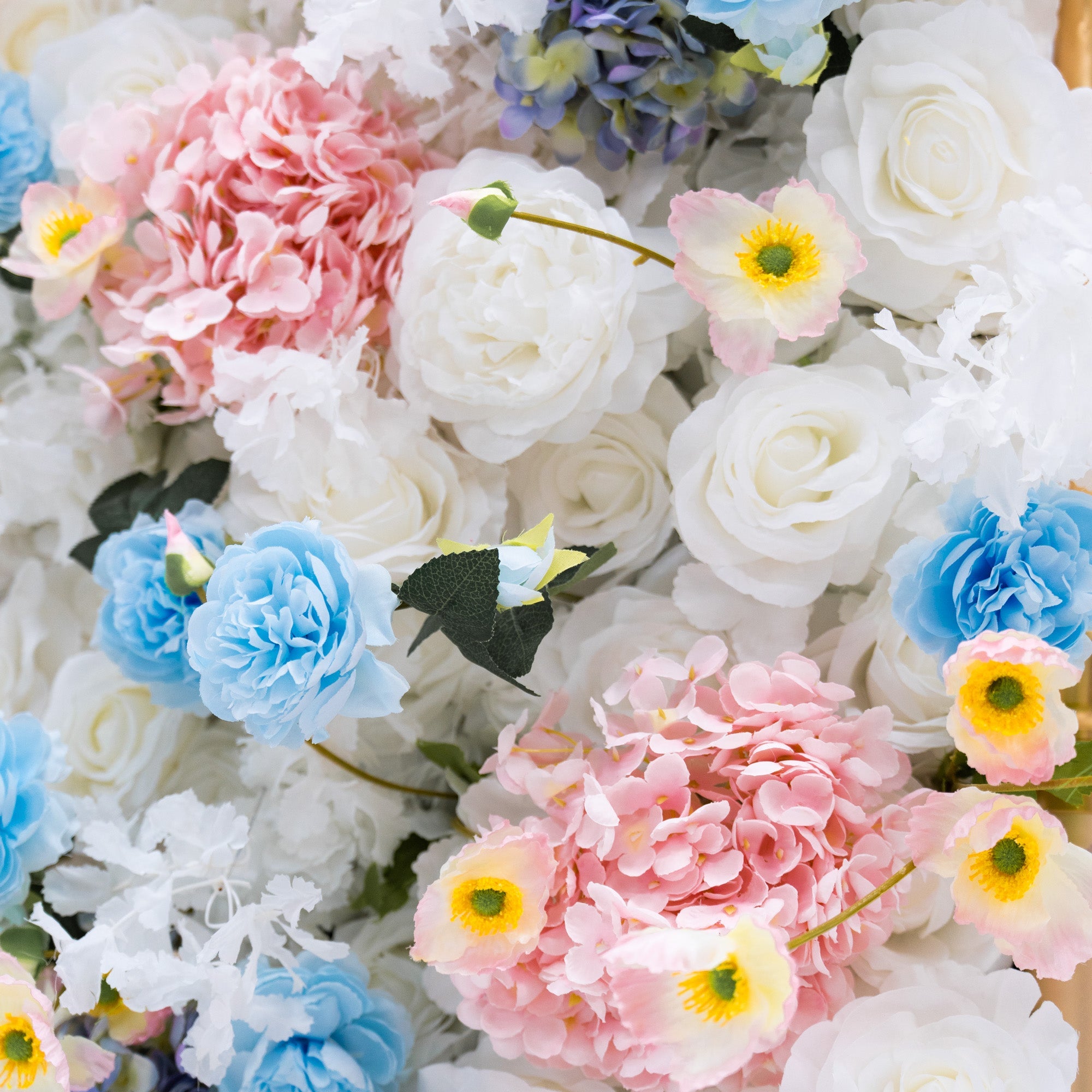 ValarFlowers Pastel Blue. Pink and White Floral Backdrop: A Dreamy Elegance for Weddings and Special Occasions And Proposals and Outdoor Events and Photography - VF - 826
