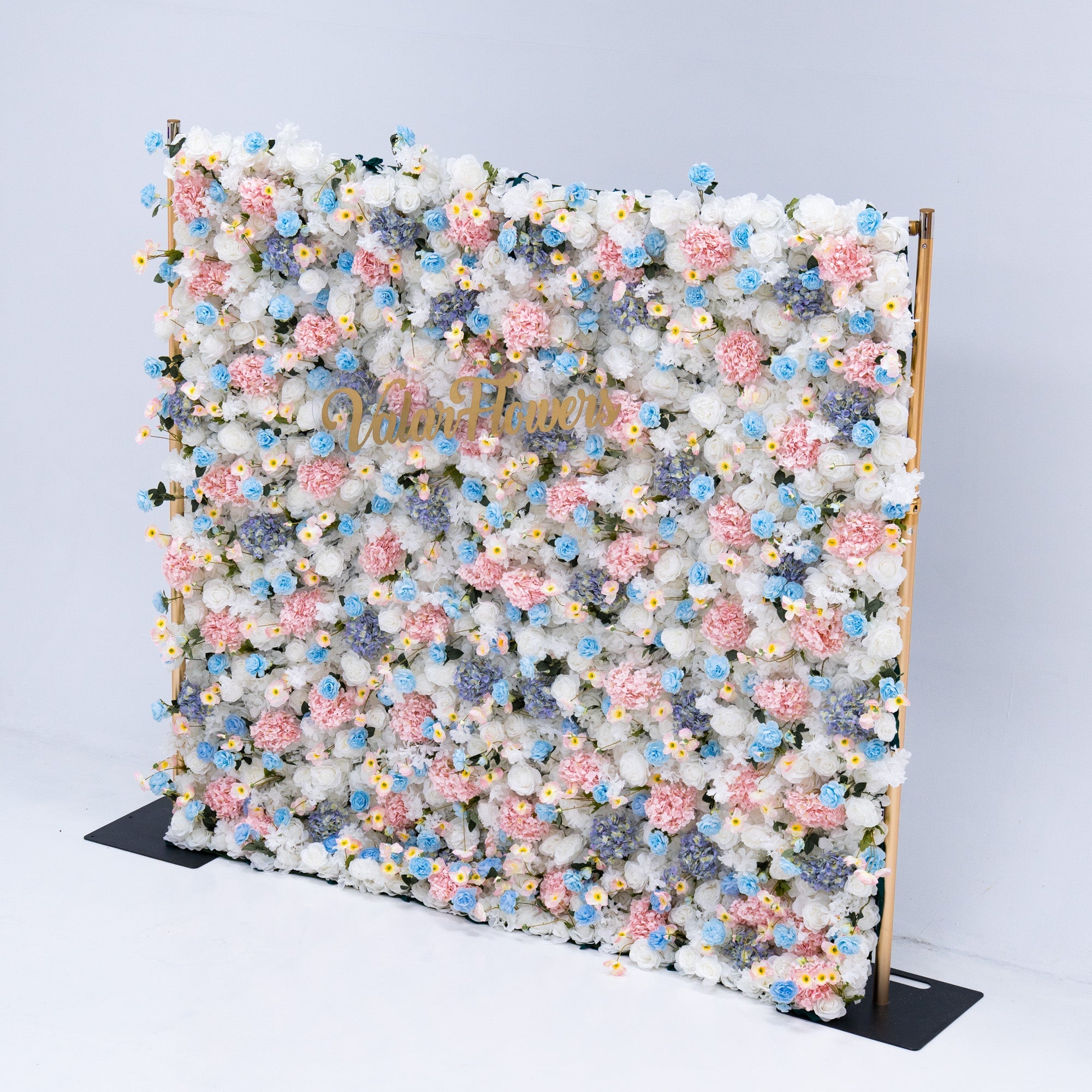 ValarFlowers Pastel Blue. Pink and White Floral Backdrop: A Dreamy Elegance for Weddings and Special Occasions And Proposals and Outdoor Events and Photography - VF - 826
