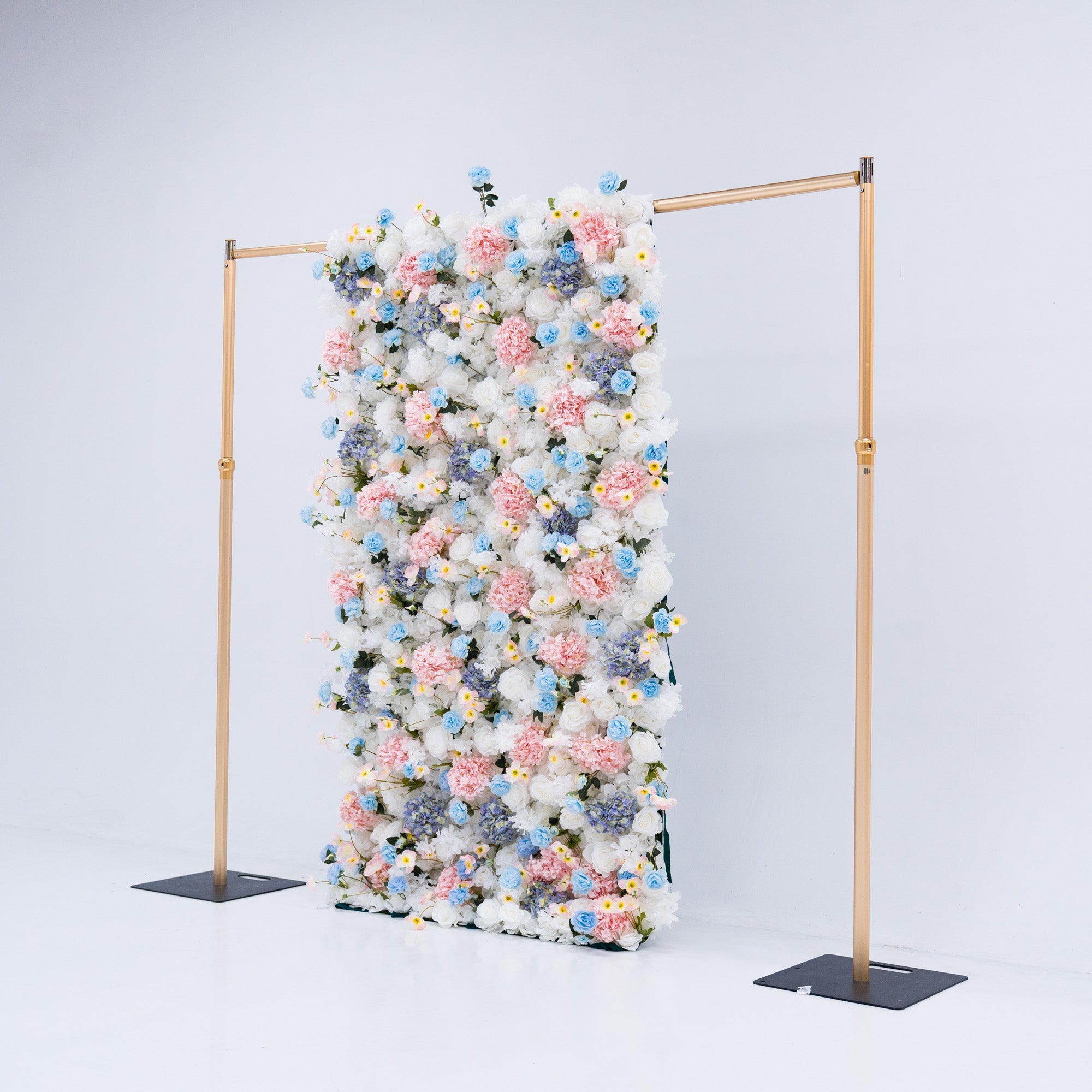 ValarFlowers Pastel Blue. Pink and White Floral Backdrop: A Dreamy Elegance for Weddings and Special Occasions And Proposals and Outdoor Events and Photography - VF - 826