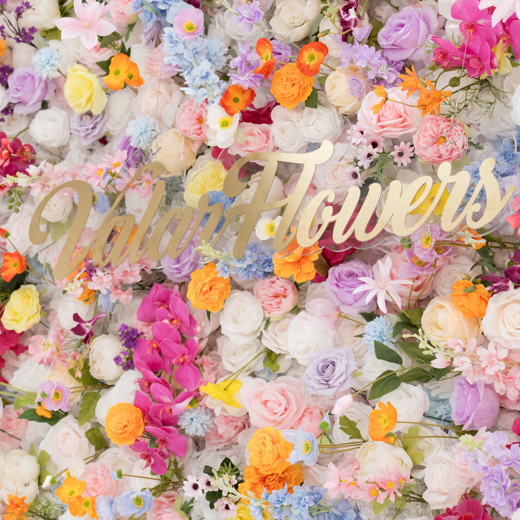 Vibrant Multicolor Artificial Flower Backdrop: Lush Mixed Blooms for Weddings & Events - Ideal for Every Celebration -VF-811-3