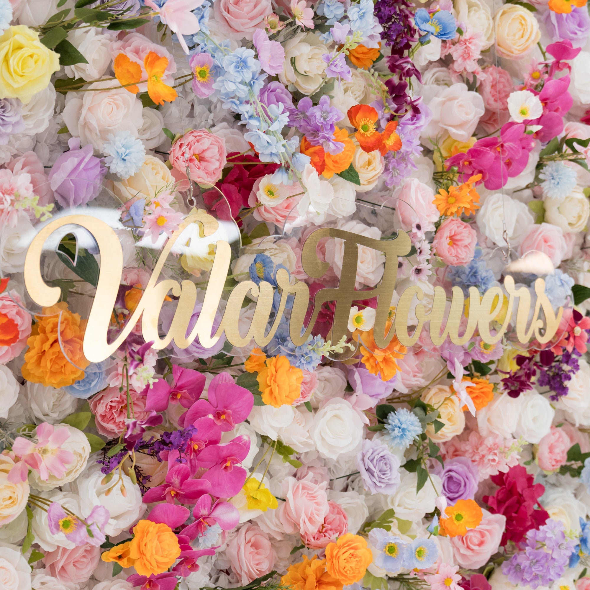 Vibrant Multicolor Artificial Flower Backdrop: Lush Mixed Blooms for Weddings & Events - Ideal for Every Celebration -VF-811-3