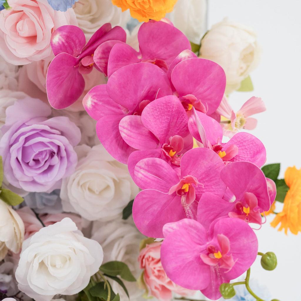 ValarFlowers Vibrant and Lush Multicolored Artificial Flower Wall VF-811-2