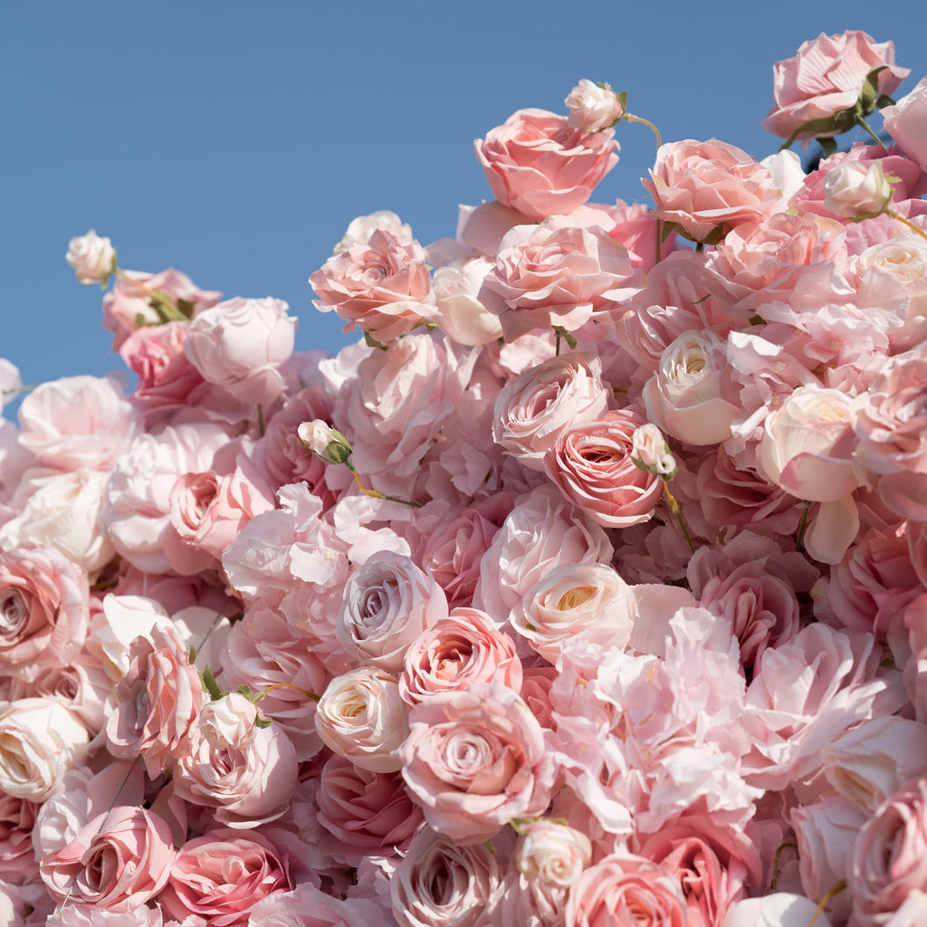 Valar Flowers Roll Up Artificial Lush Pink Floral Wall VF-501