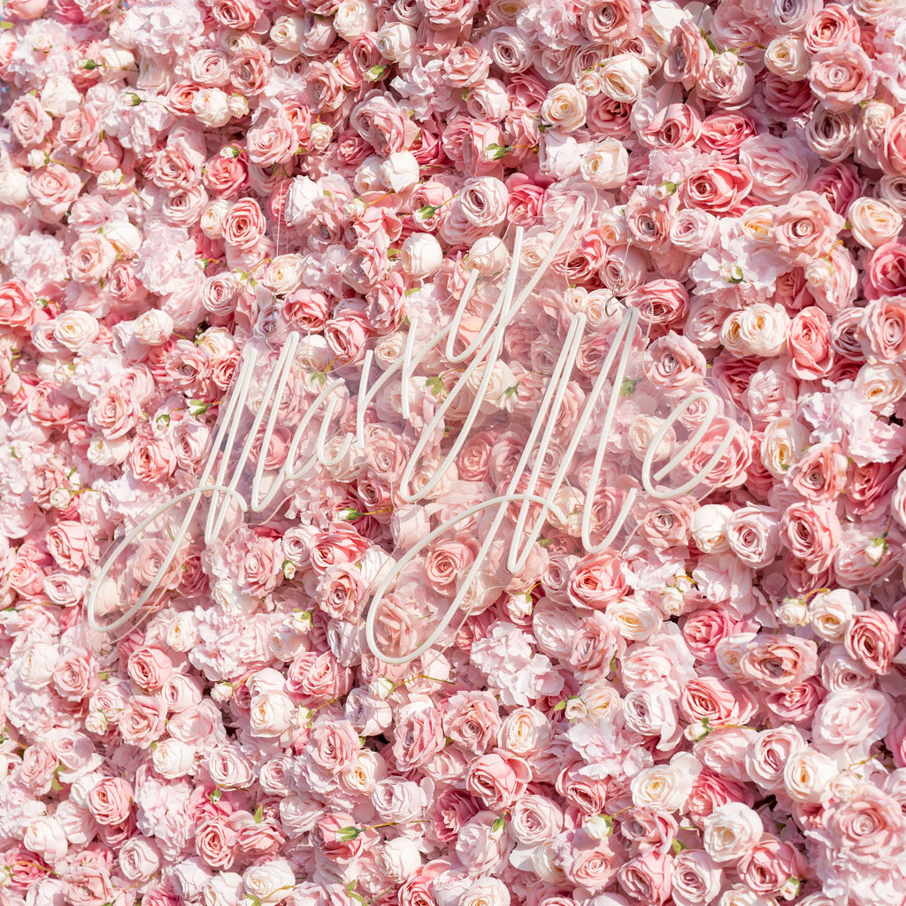 Valar Flowers Roll Up Artificial Lush Pink Floral Wall VF-501
