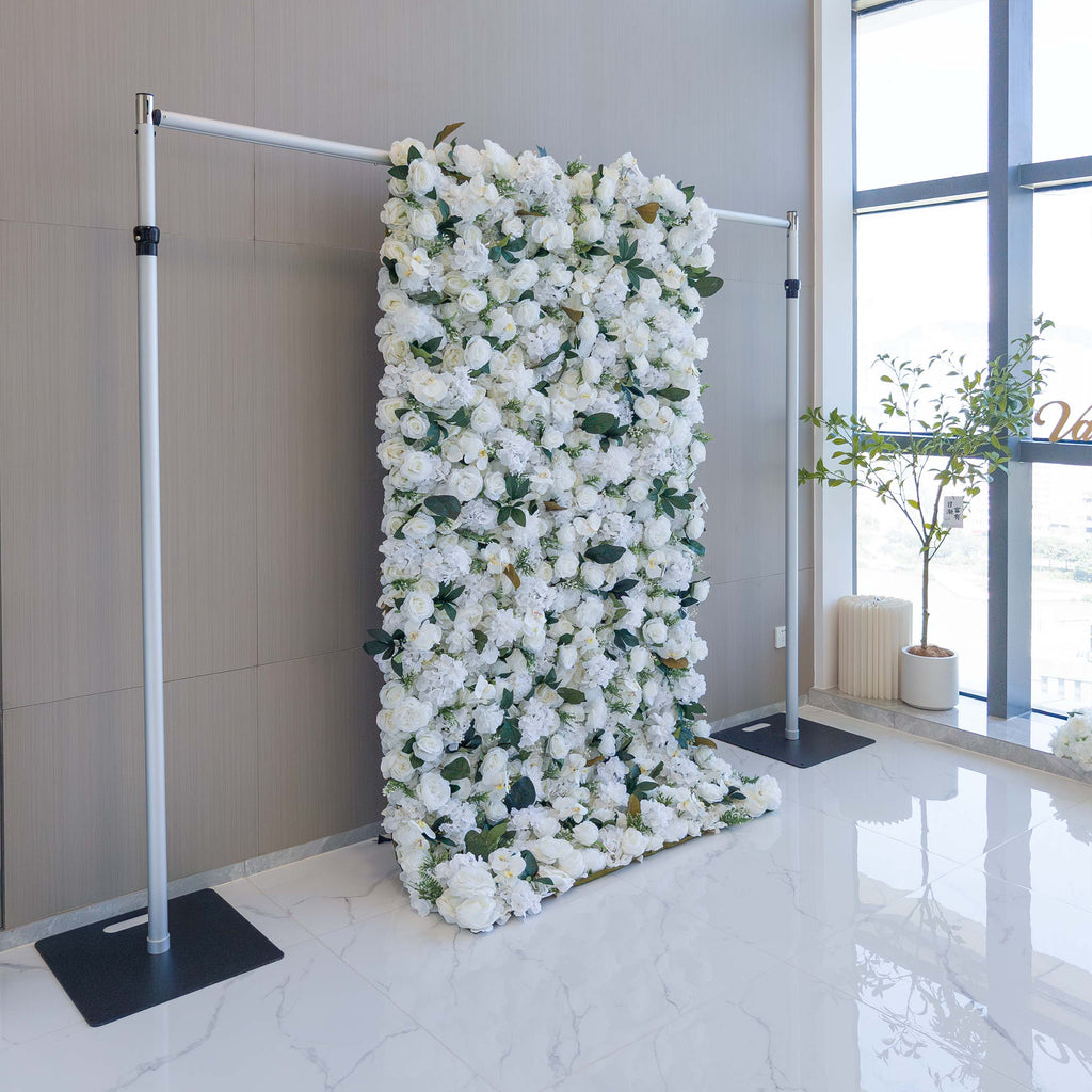 ValarFlowers White Green Blue Artificial Flower Wall Backdrop for Wedding & Event Decor VF-309