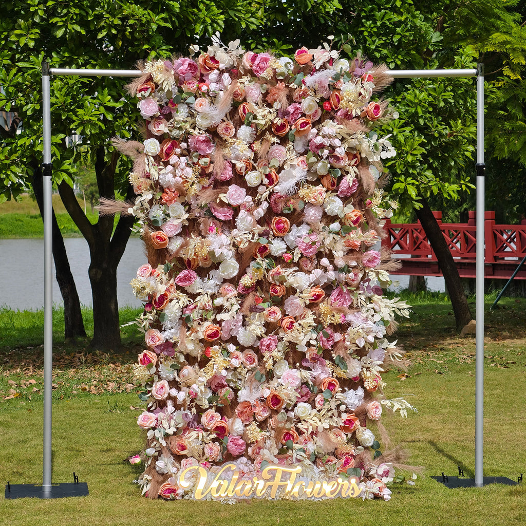 ValarFlowers Luxurious Artificial Flower Wall Backdrop for Wedding & Event Decor VF-327