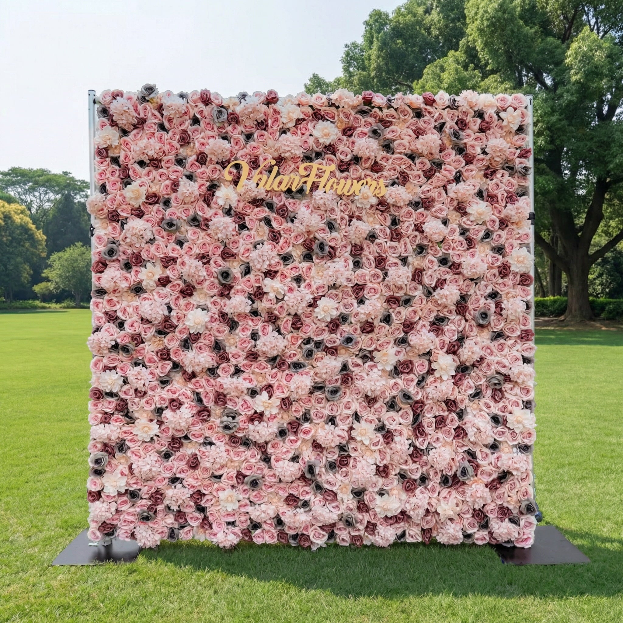 ValarFlowers Nude Color and Roseate Reverie: A Romantic Dance of Delicate Petals and Tender Affection- Celebration Floral Wall-VF-062