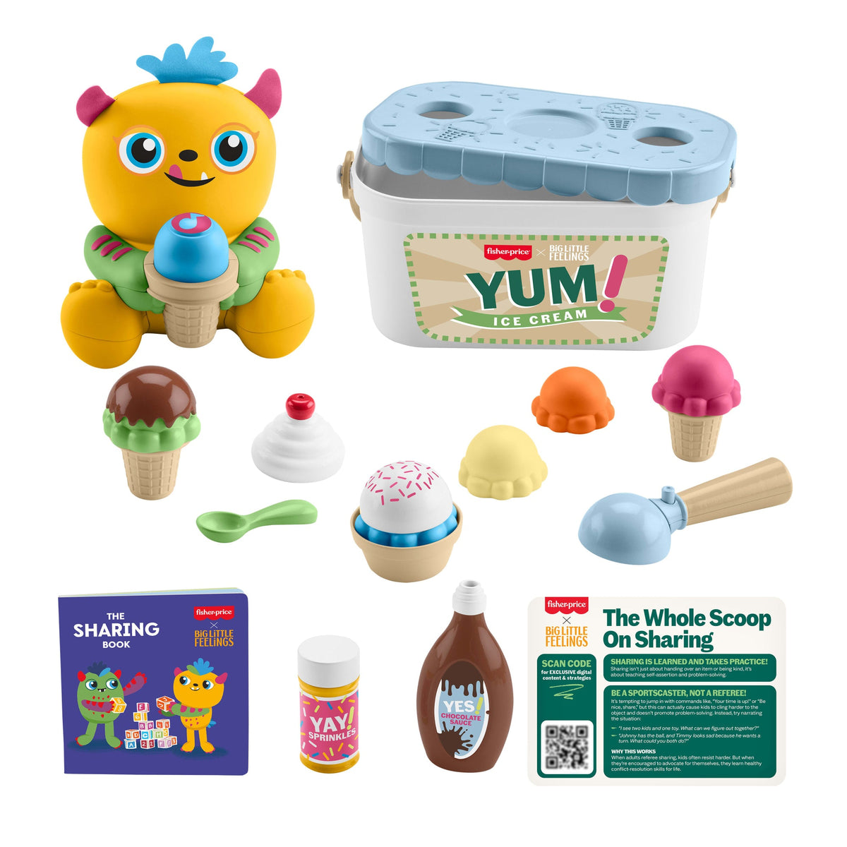 Fisher-Price Big Little Feelings Sharing Play Kit, Set Of Learning Toys & Tips For Toddlers & Kids