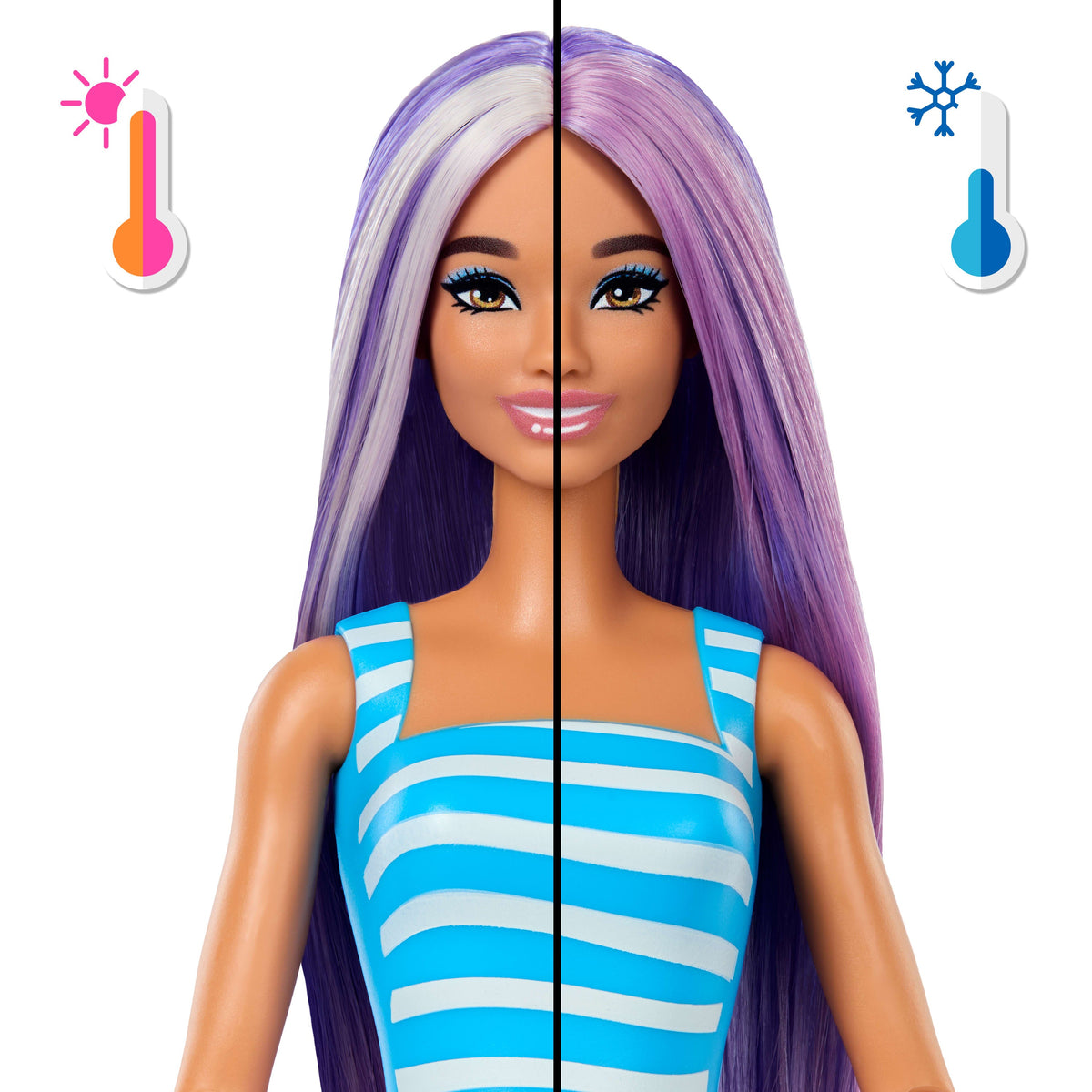 Barbie Pop Reveal Doll & Accessories, Sea Slushy Series Fashion Doll, Pet, Slime & Color Change