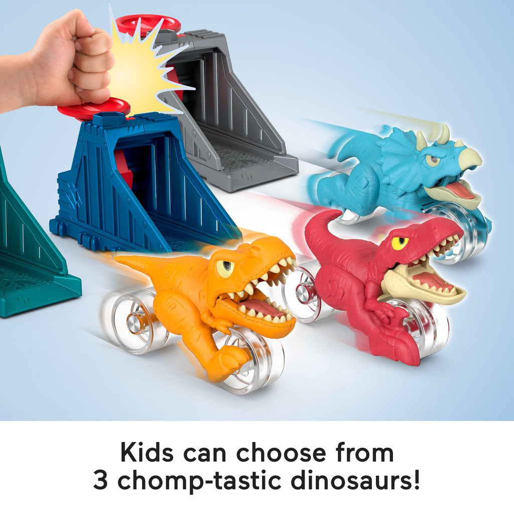 Imaginext Jurassic World Launcher Set With Chomping Toy Raptor & 2 Accessories