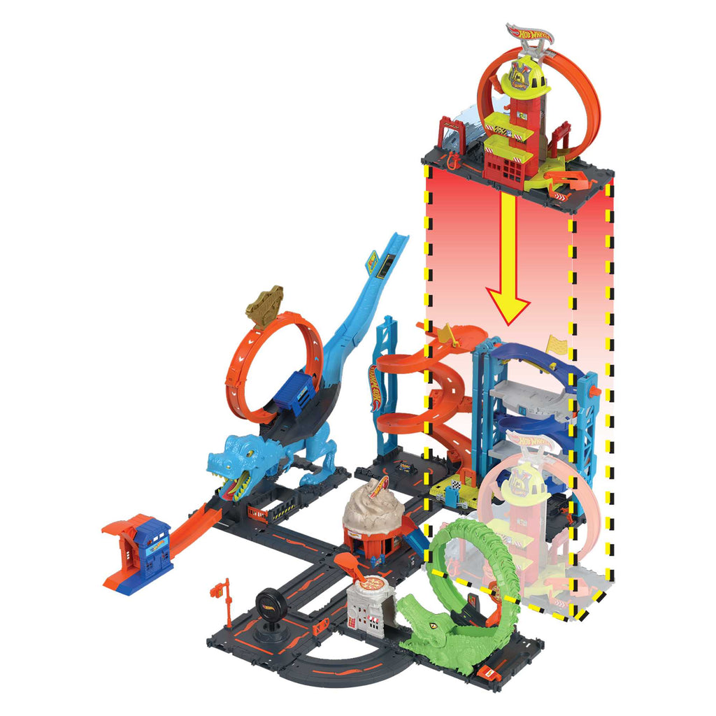 Hot Wheels City Pista de Juguete Súper Estación de Bomberos