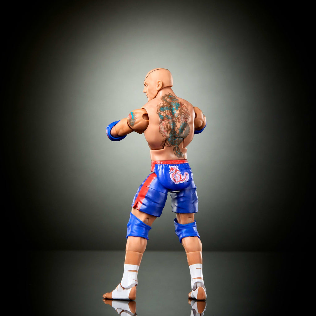 WWE X Street Fighter Batista Action Figure & Accessories, 6-Inch Collectible Sagat Mashup Set