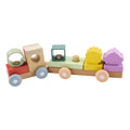 Fisher-Price Wood And Silicone Stacking Train, 9-Piece Baby & Toddler Activity Toy