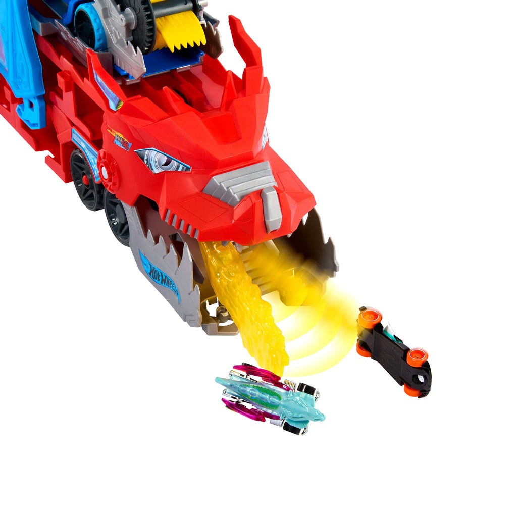 Hot Wheels City Pista de Juguete transportador de dragones