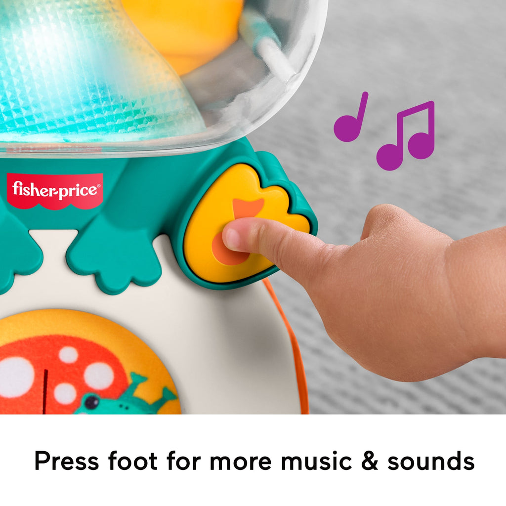Fisher-Price Light-Up & Roll Frog Musical Ball Drop Activity Toy For Baby & Toddler, 3 Balls