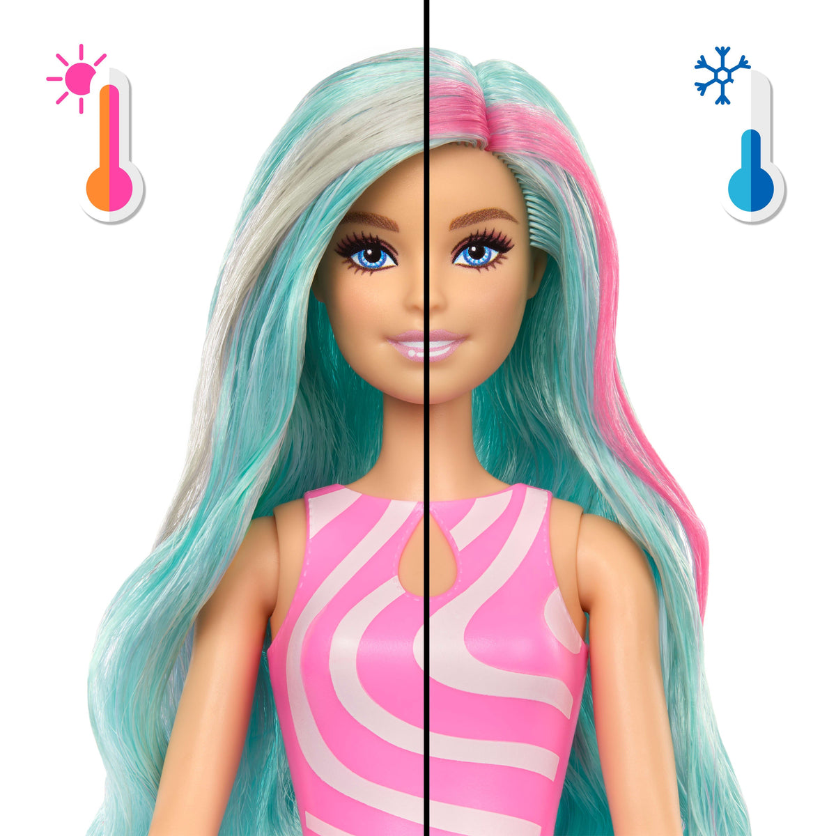 Barbie Pop Reveal Doll & Accessories, Sea Slushy Series Fashion Doll, Pet, Slime & Color Change