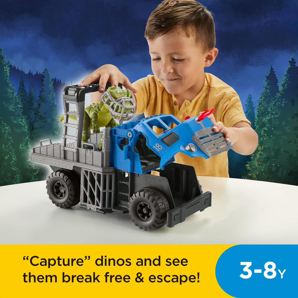 Imaginext Jurassic World Dominion Break Out Dino Hauler Vehicle & T. Rex Dinosaur 5-Piece Playset