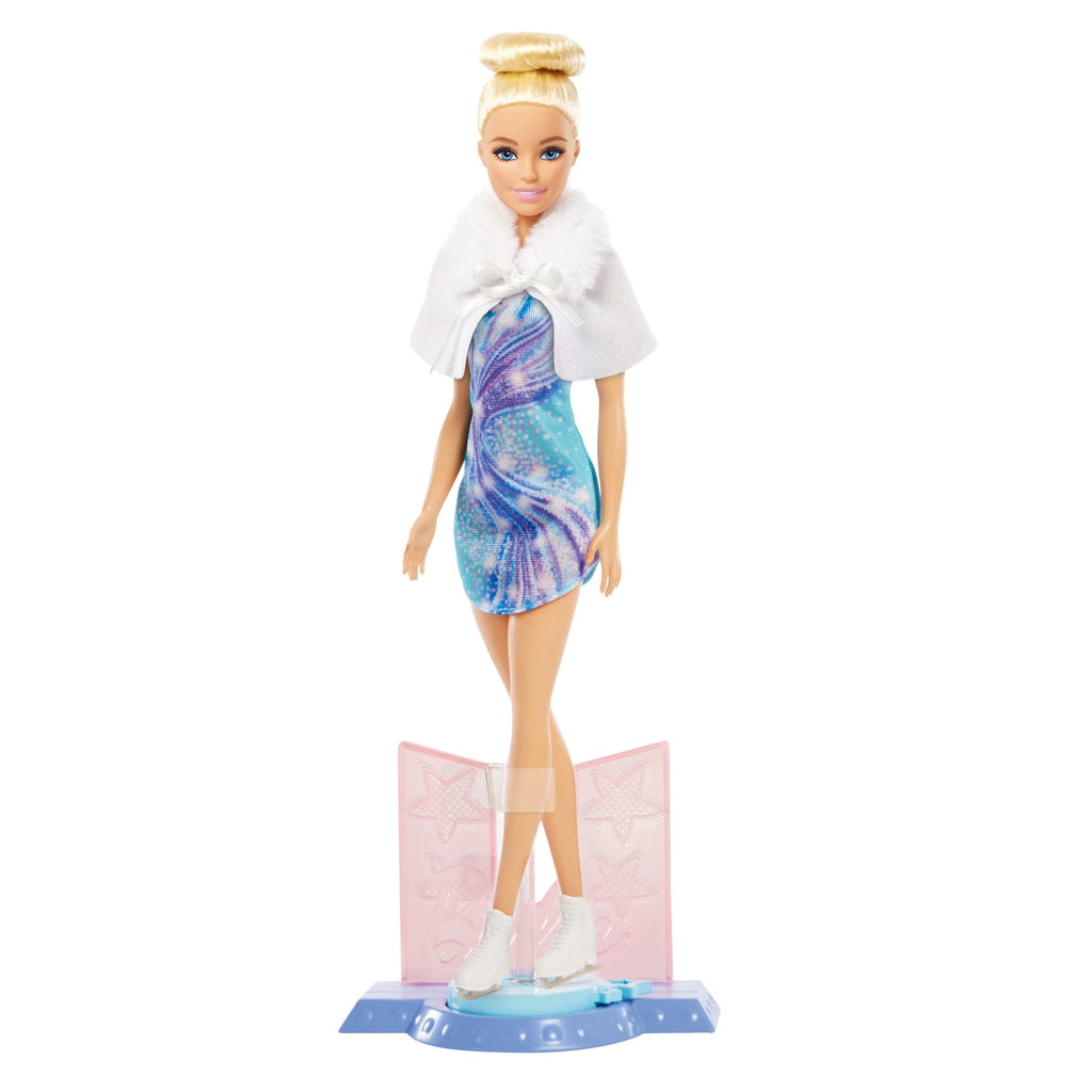 Barbie Ice Skating Doll With Spinning Platform And 5 Themed Accessories