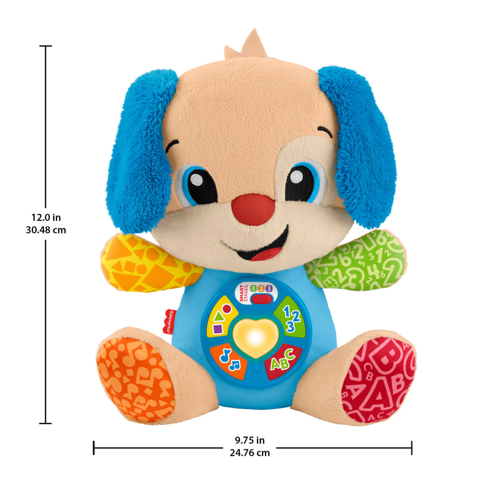 Fisher-Price Laugh & Learn Smart Stages Puppy Plush Baby Musical Learning Toy, Multilanguage Version