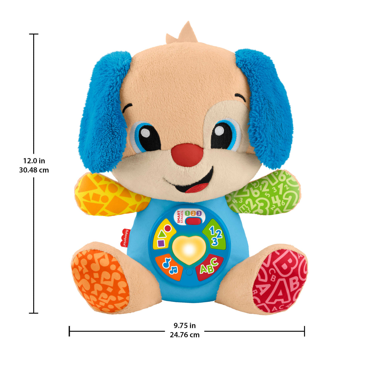 Fisher-Price Laugh & Learn Smart Stages Puppy Plush Baby Musical Learning Toy, Multilanguage Version