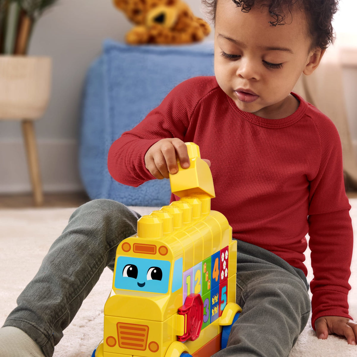 MEGA BLOKS Juguete de Construcción Autobús de Números Arma y Cuenta