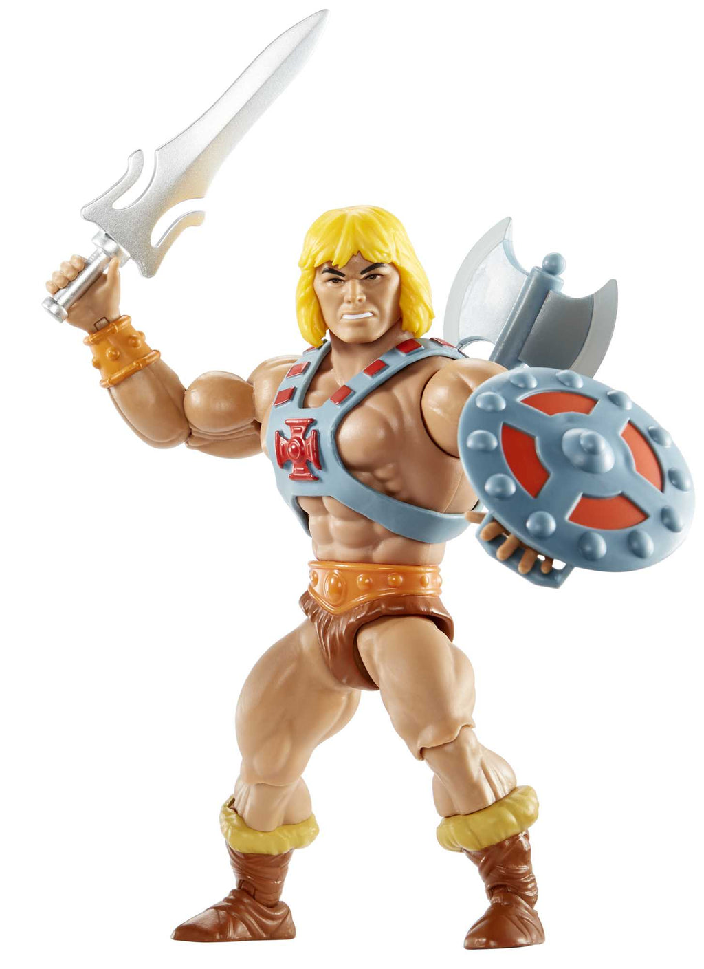 Masters Of The Universe Origins He-Man 5.5 inch Action Figure Motu Toy With Sword, Axe & Shield
