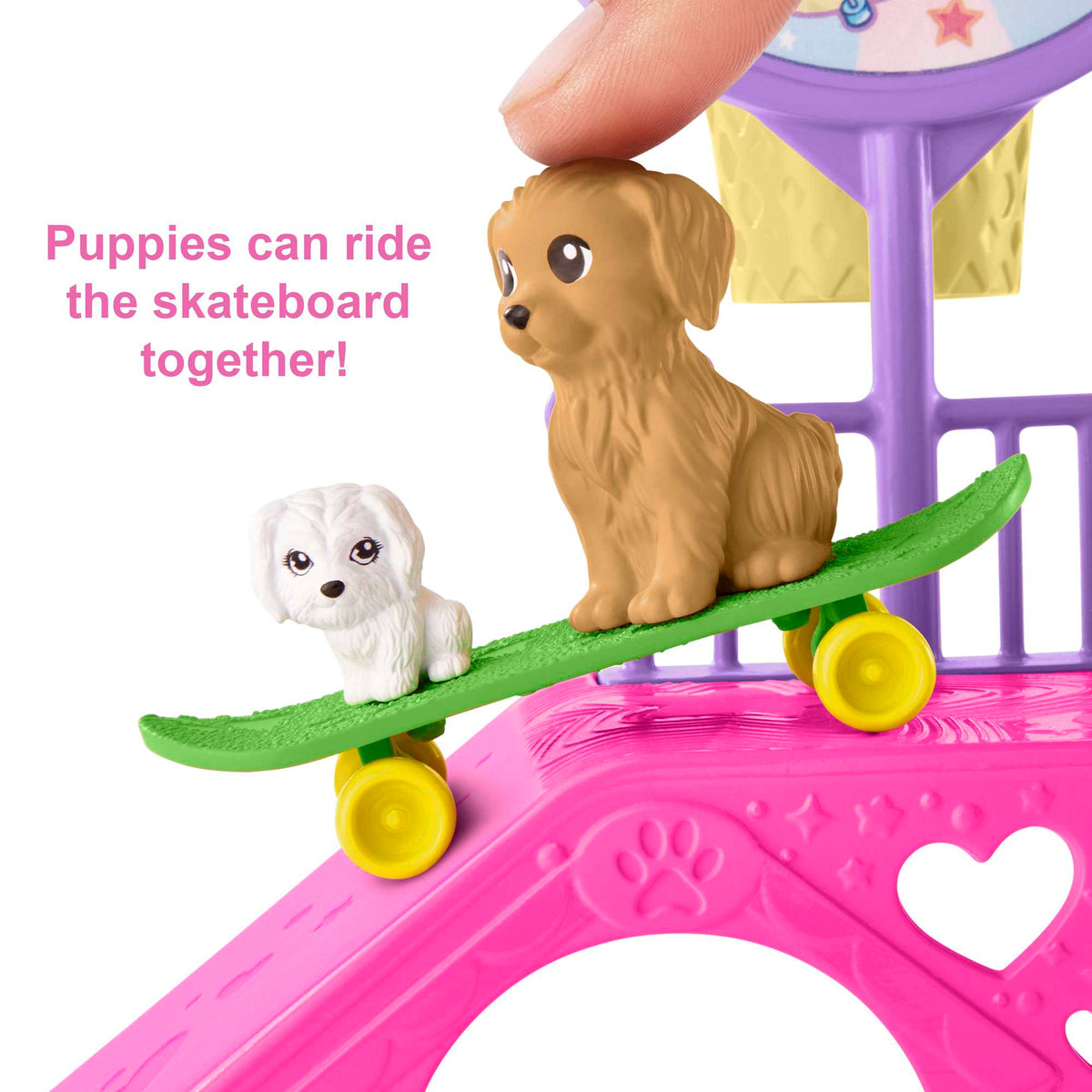 Barbie Toys, Chelsea Doll And Accessories, Skatepark Playset With 2 Puppies And 15+ Pieces