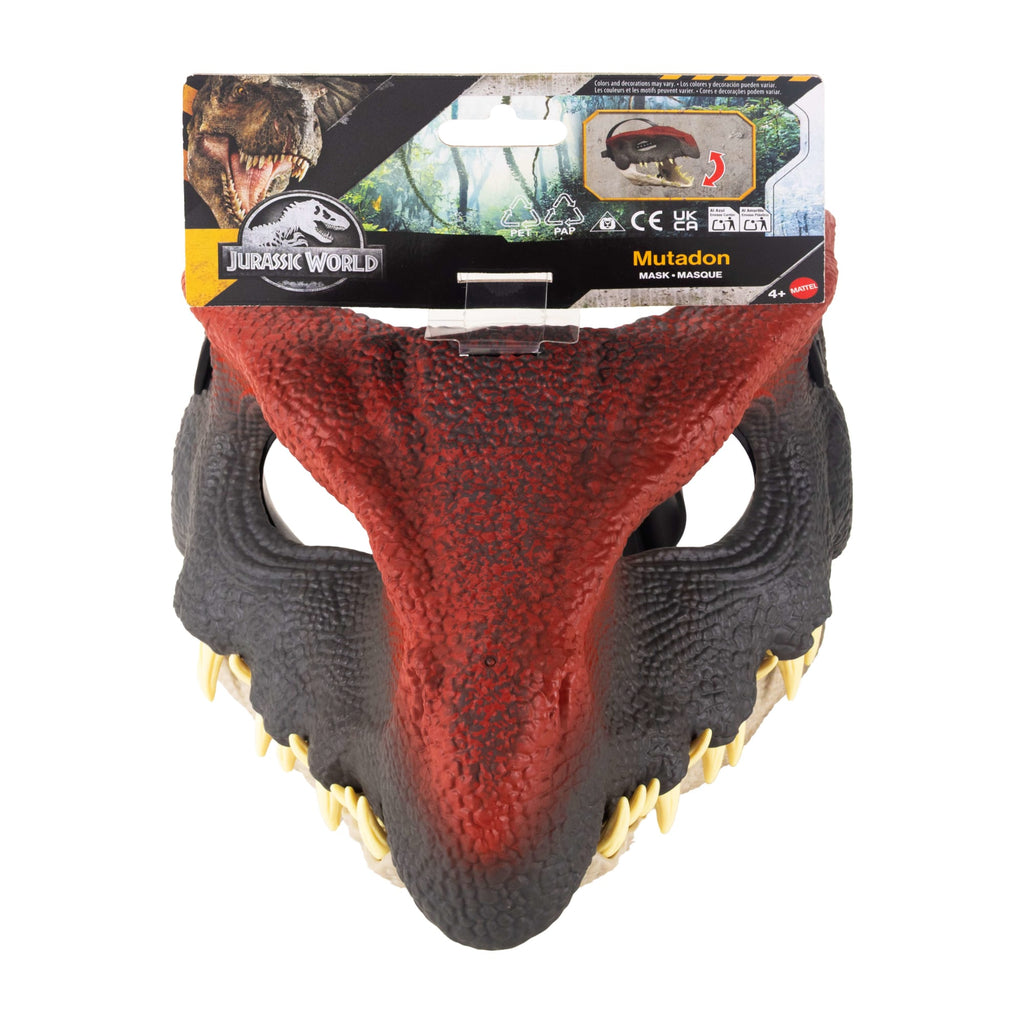 Jurassic World Rebirth Mutadon Dinosaur Movie Mask, Role Play Headgear, Jaw Opens For Chomp Action