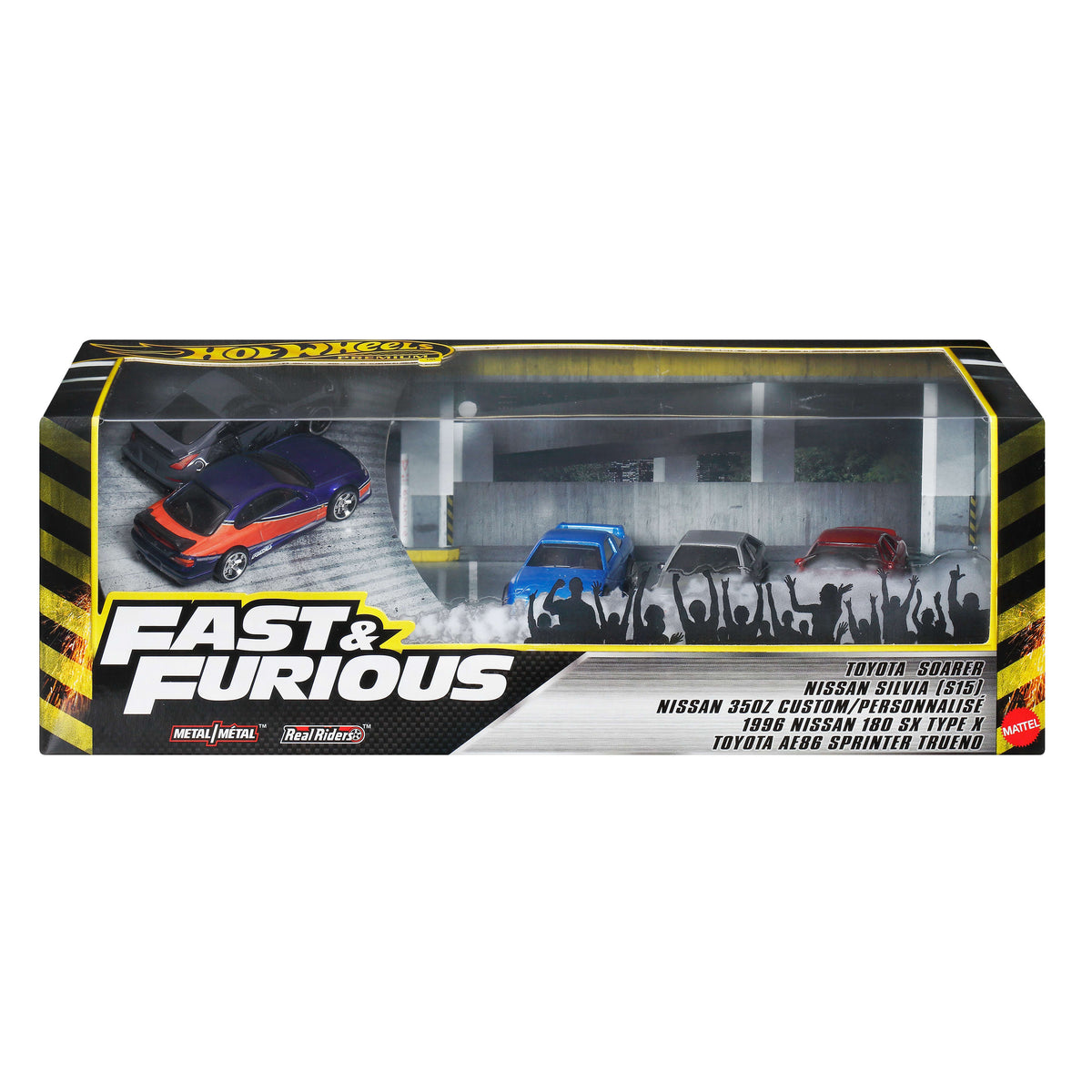 Hot Wheels Cars, Premium Fast & Furious Tokyo Drift Bundle Of 5 1:64 Scale Die-Cast Vehicles