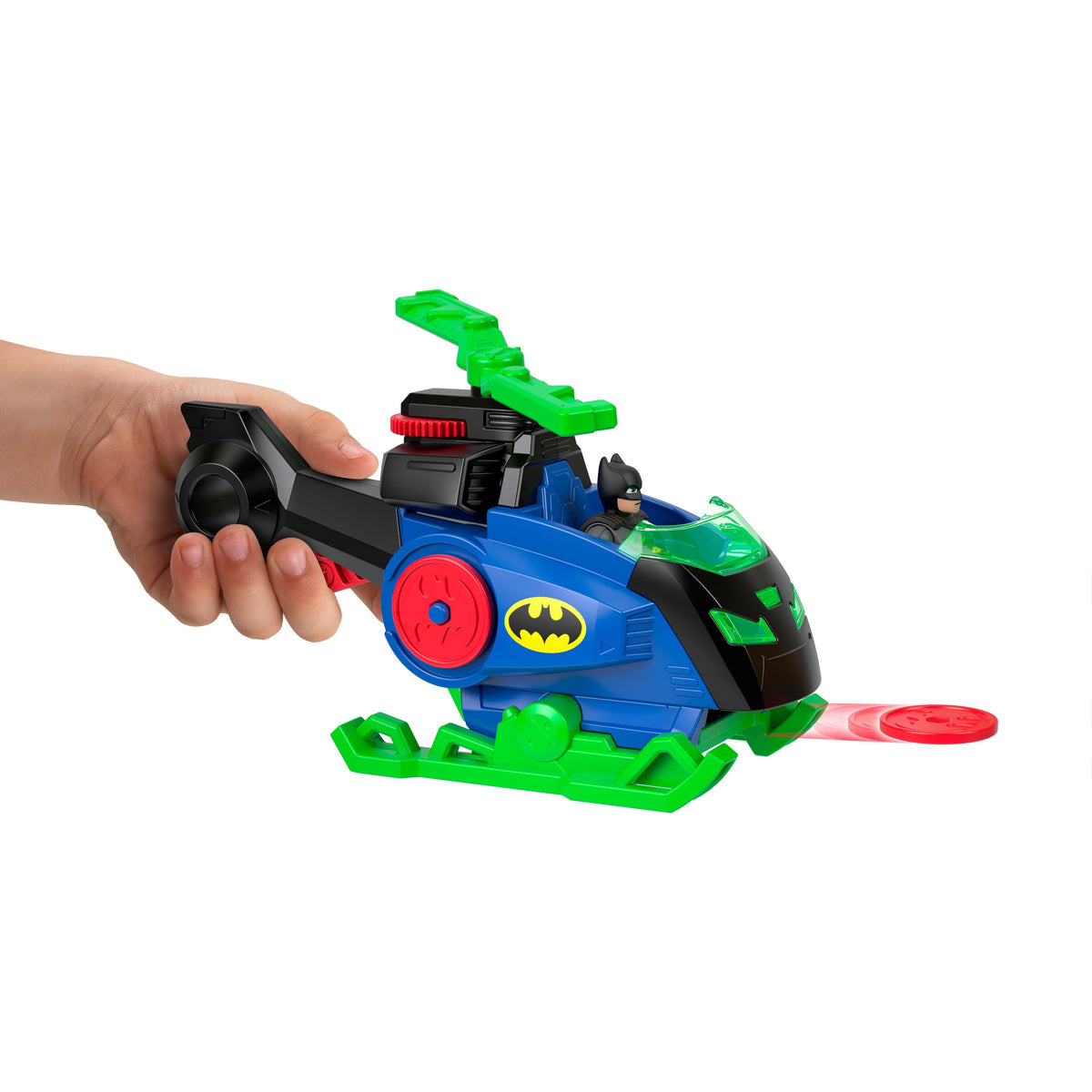 Imaginext DC Super Friends Batcopter vs Man-Bat Set With Batman, Man-Bat, Launching Disc