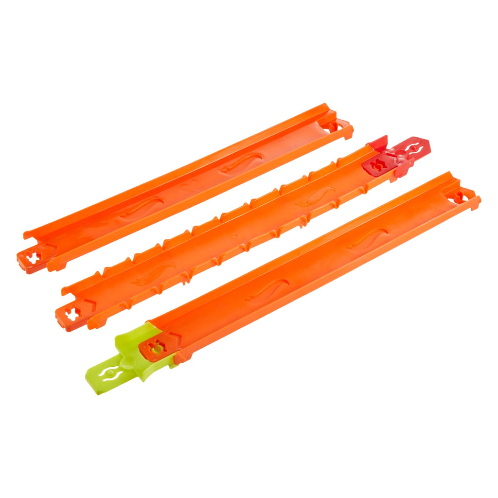 Hot Wheels Track Creator Straight Track Pack, 3 Feet Of Speed Snap Track & 2 Adapters