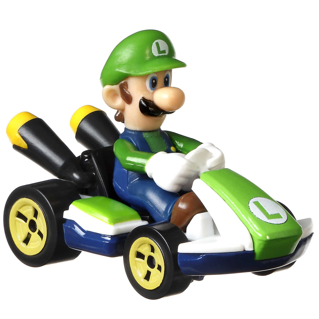 Hot Wheels Mario Kart Coffret de 4 Personnages en Métal Moulé