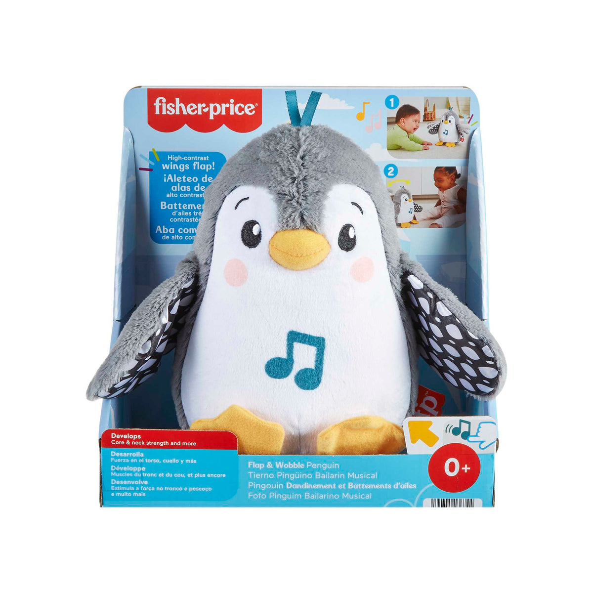 Fisher-Price-Peluche Musicale Manchot Culbuto Dès La Naissance