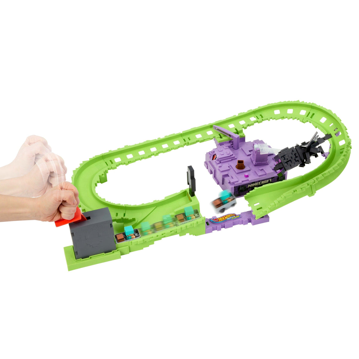 Hot Wheels RacerVerse Pista de Juguete Minecraft
