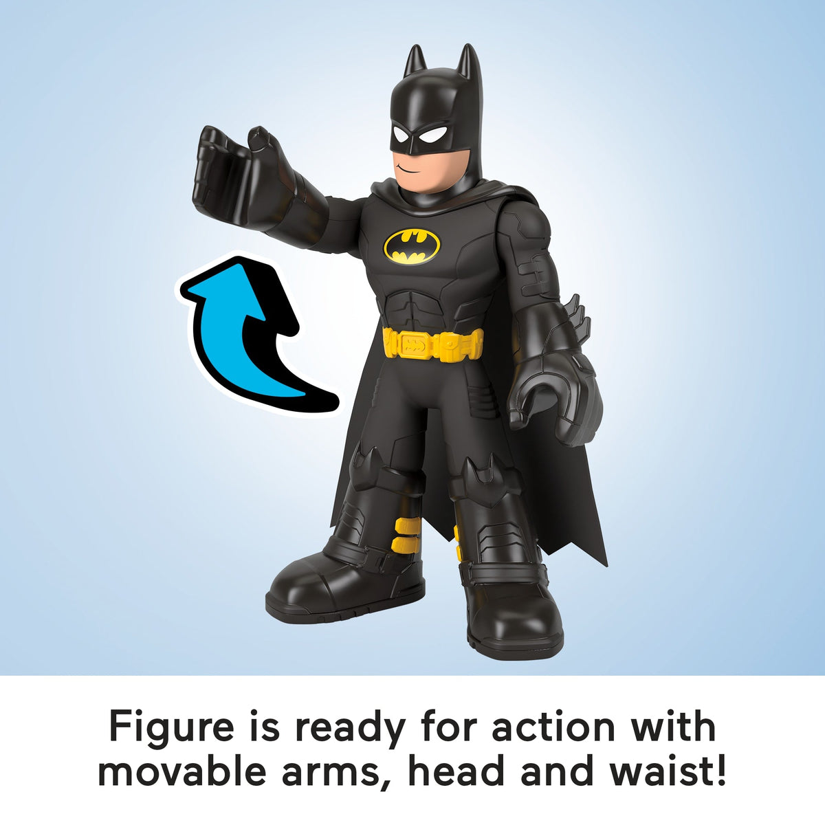 Imaginext DC Super Friends XL 9-Inch Batman Action Figure With Articulation, Wearing Hero Look