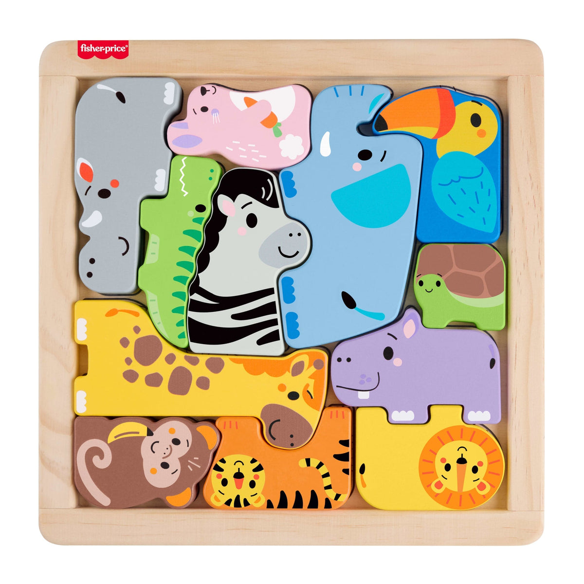 Fisher-Price Juguete para Bebés Rompecabezas Zoológico de Madera