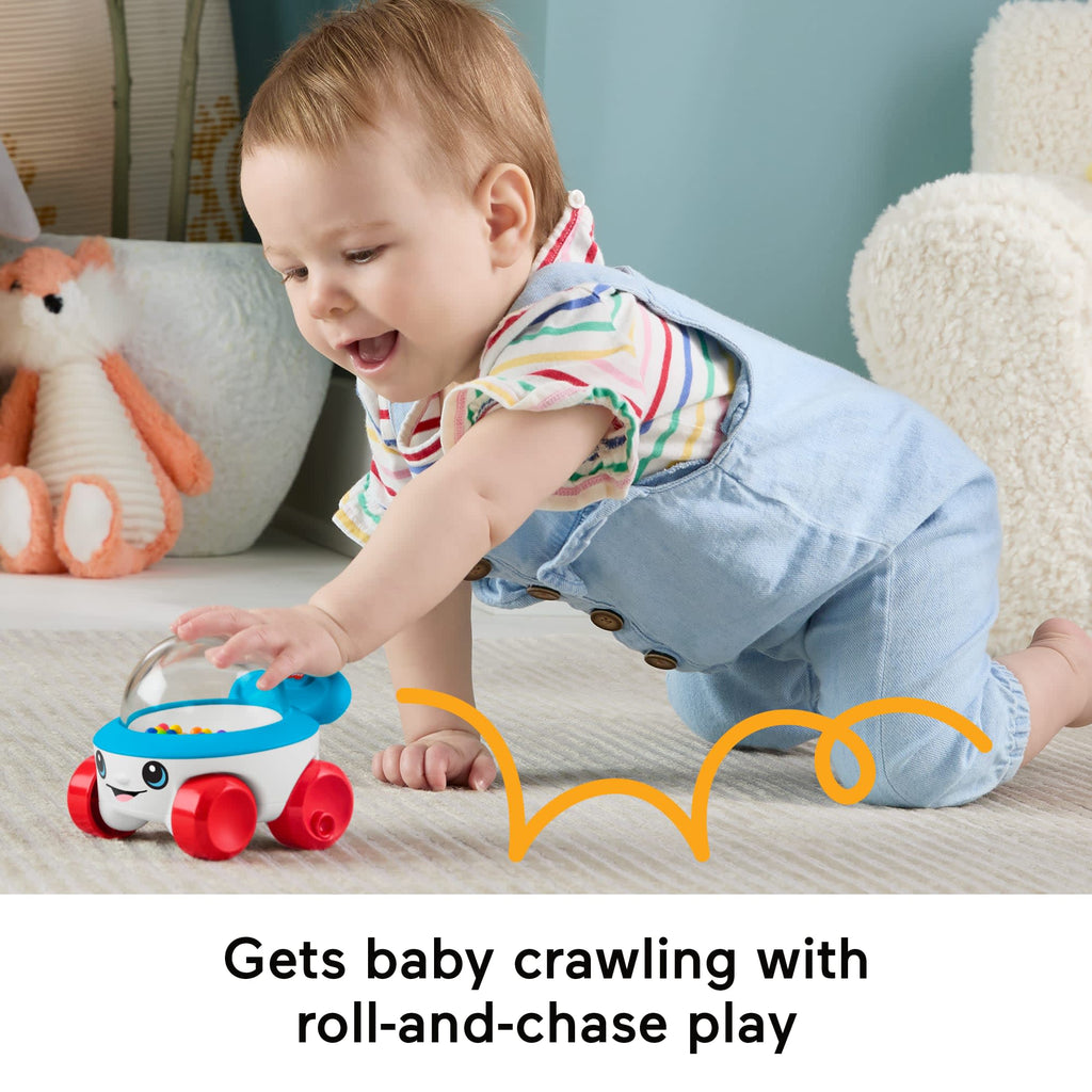 Fisher-Price Corn Popper Vehicle Push-Along Toy With Sounds For Baby & Toddler