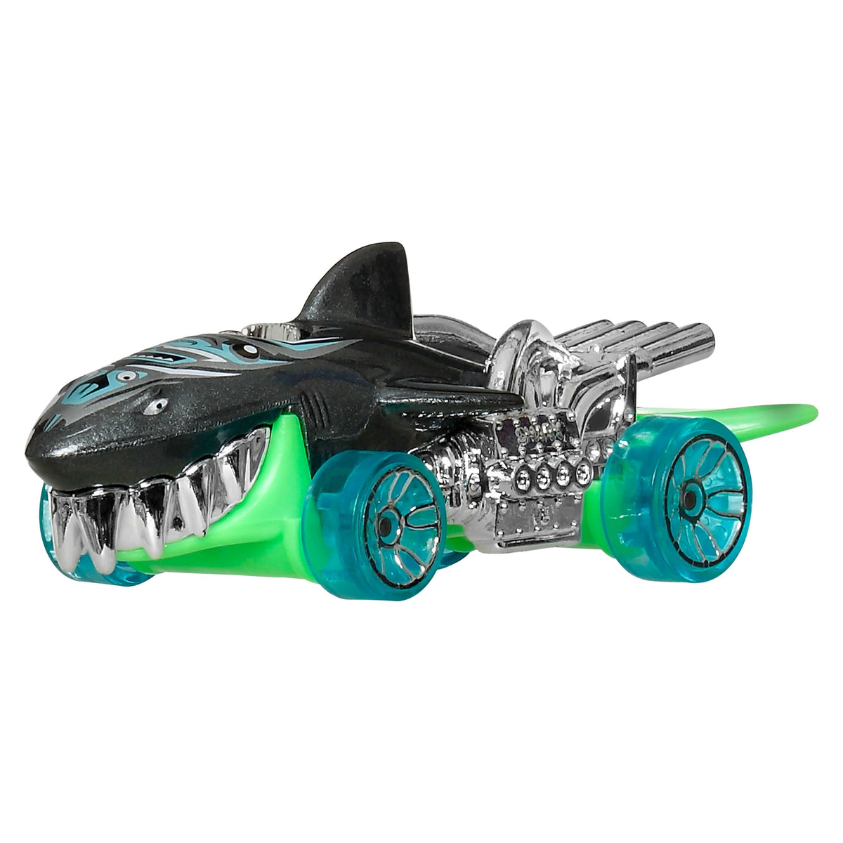 Hot Wheels Monster Trucks Sharks vs Dinos Multipack With 2 Big Rigs, 2 Toy Trucks & 2 Toy Cars