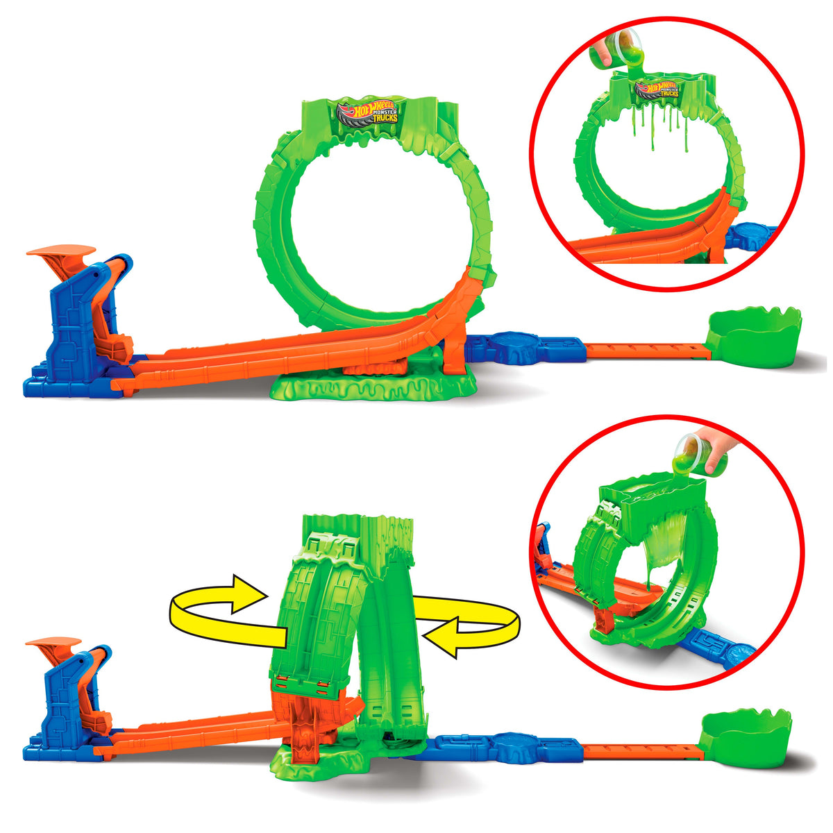 Hot Wheels Coffret Monster Trucks Défi Looping