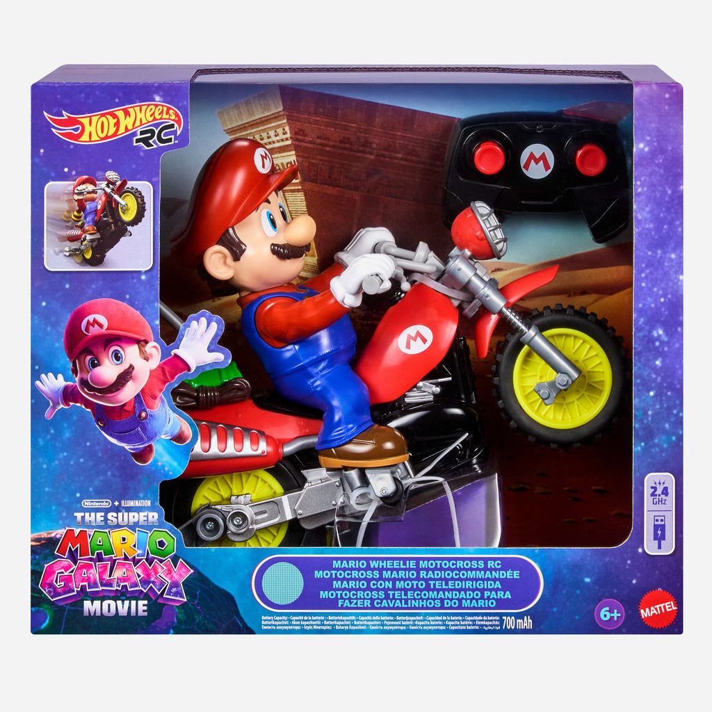 Hot Wheels Mario Wheelie Motocross RC Vehicle