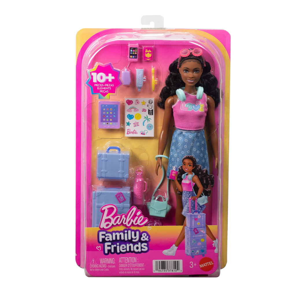 Barbie Family & Friends Limitless Adventure ‘Brooklyn’ Doll With 10+ Travel Accessories