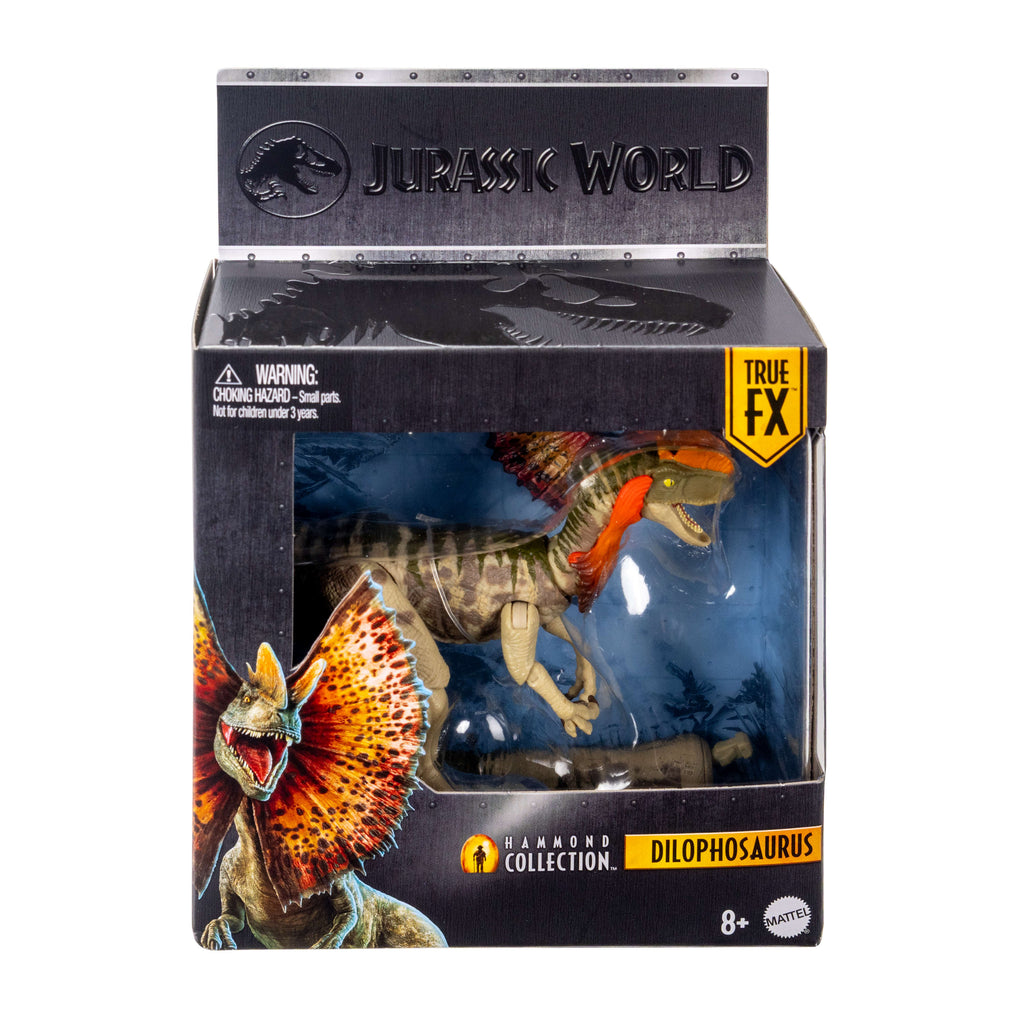 Jurassic World Hammond Collection Dilophosaurus Dinosaur Figure, Deluxe Design And Articulation