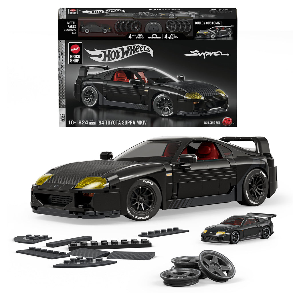 Mattel Brick Shop Hot Wheels Juguete de Construcción Elite '94 Toyota Supra MKIV