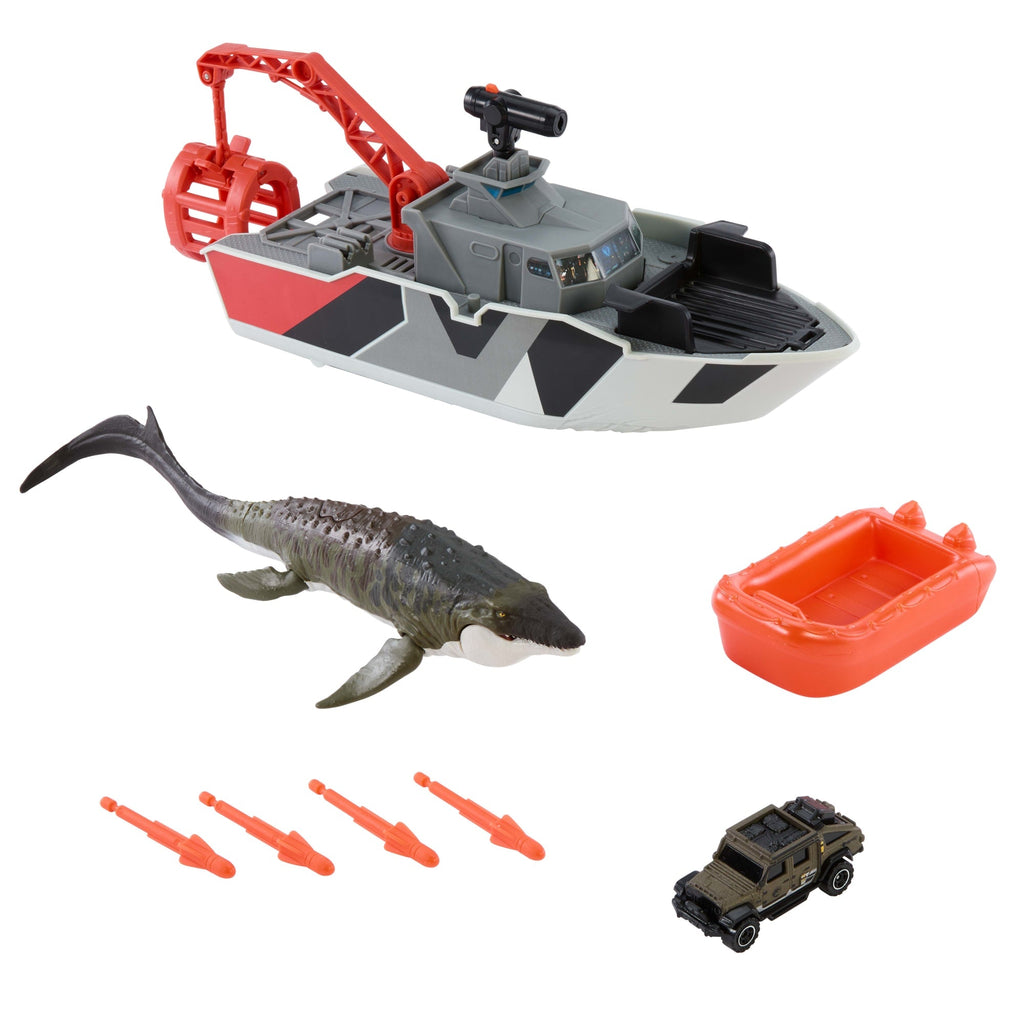 Matchbox® Bateau de Sauvetage Mosasaure Jurassic World