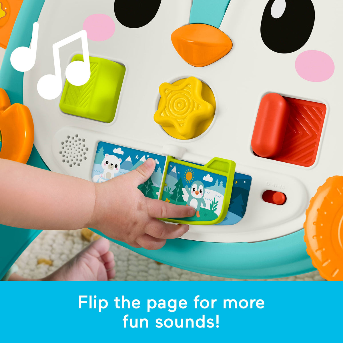 Fisher-Price 2-In-1 Musical Penguin Activity Walker, Baby To Toddler Push Along Toy