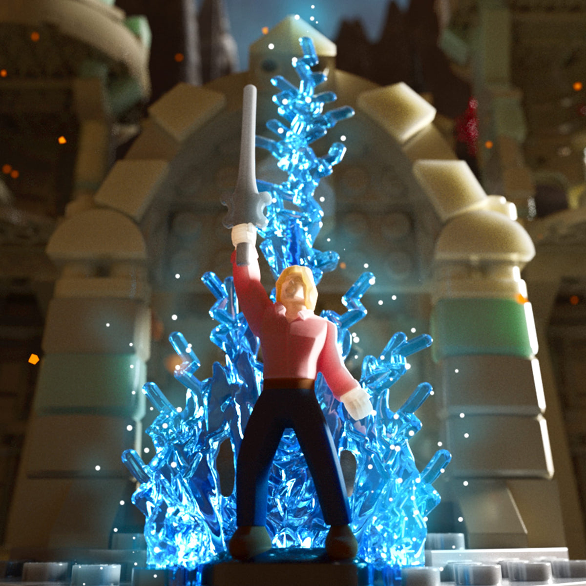 Mattel Brick Shop MOTU Batalla del Castillo de Grayskull