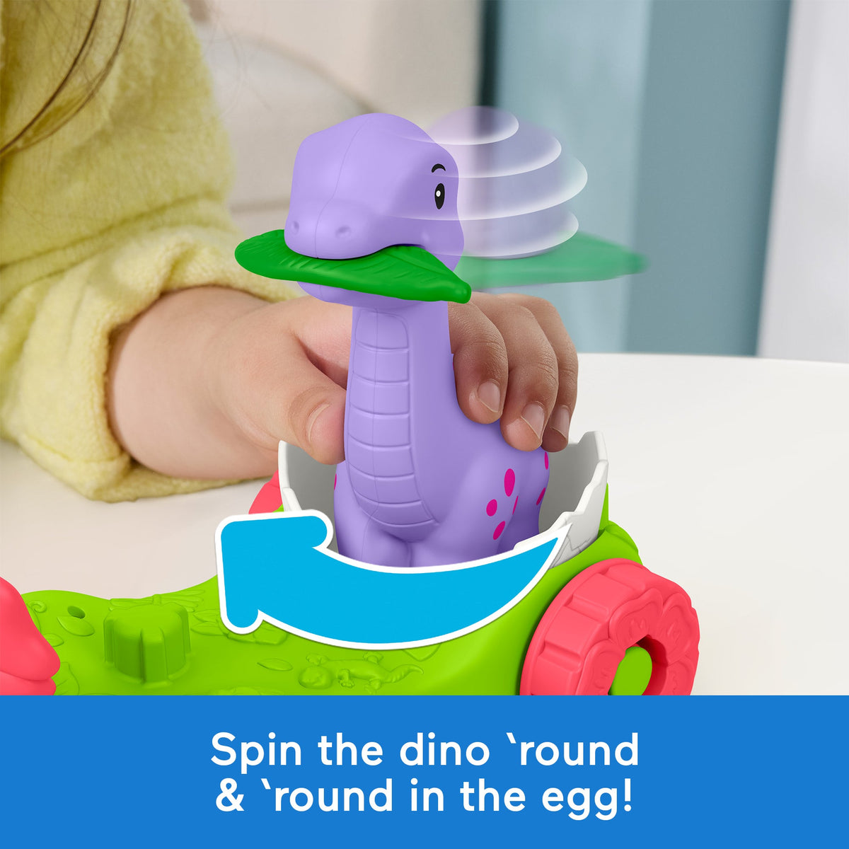 Fisher-Price Little People Dinosaur Parade Egg Car & Figure Set Toddler Toy, 3 Pieces