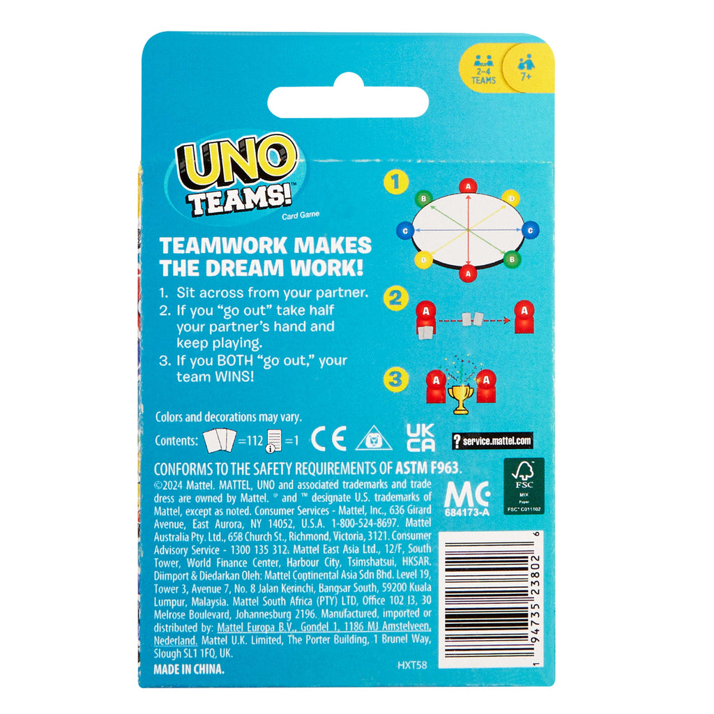 UNO Jogo de Cartas Teams