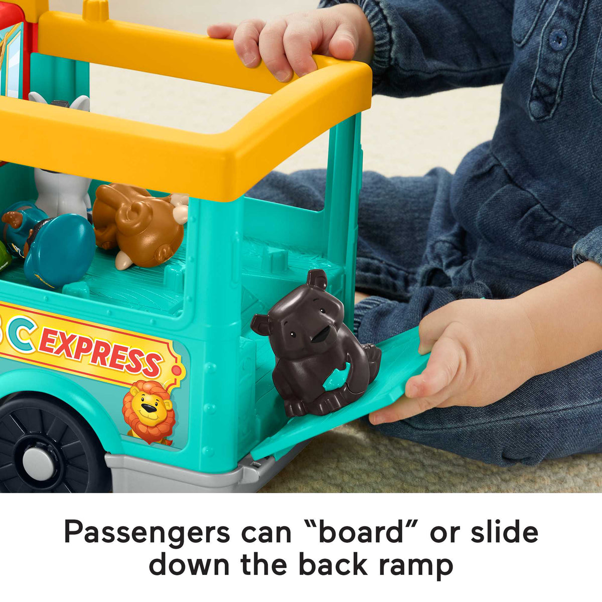 Fisher-Price Little People Big ABC Animal Train Toddler Learning Toy With Lights Music & 6 Figures